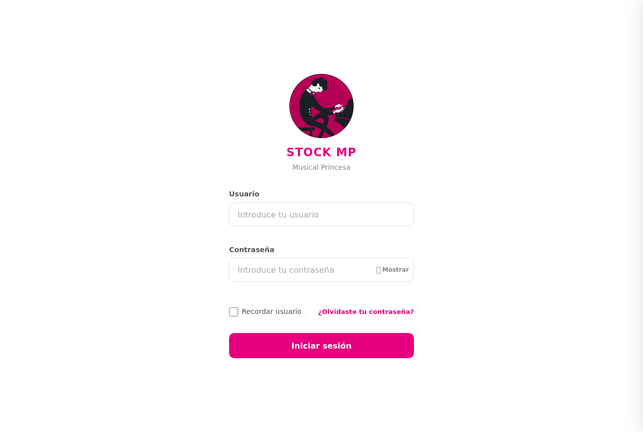 Acceso — Control de stock Dolibarr