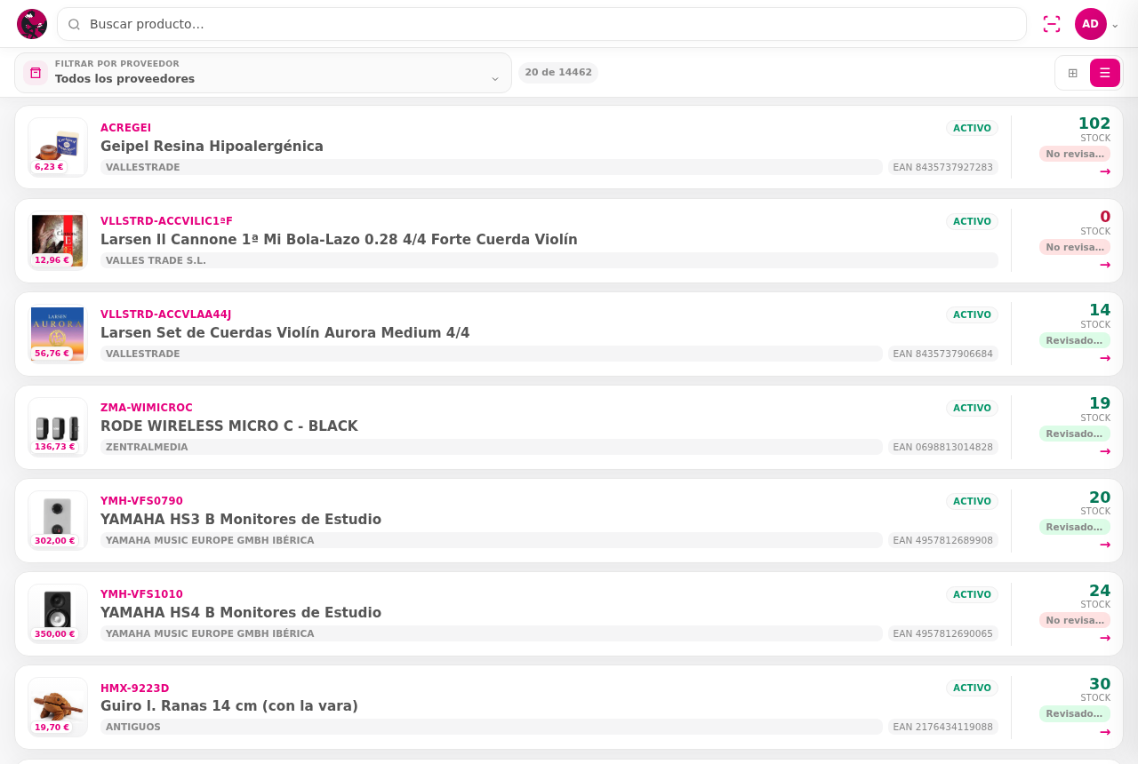 Inicio — Control de stock Dolibarr