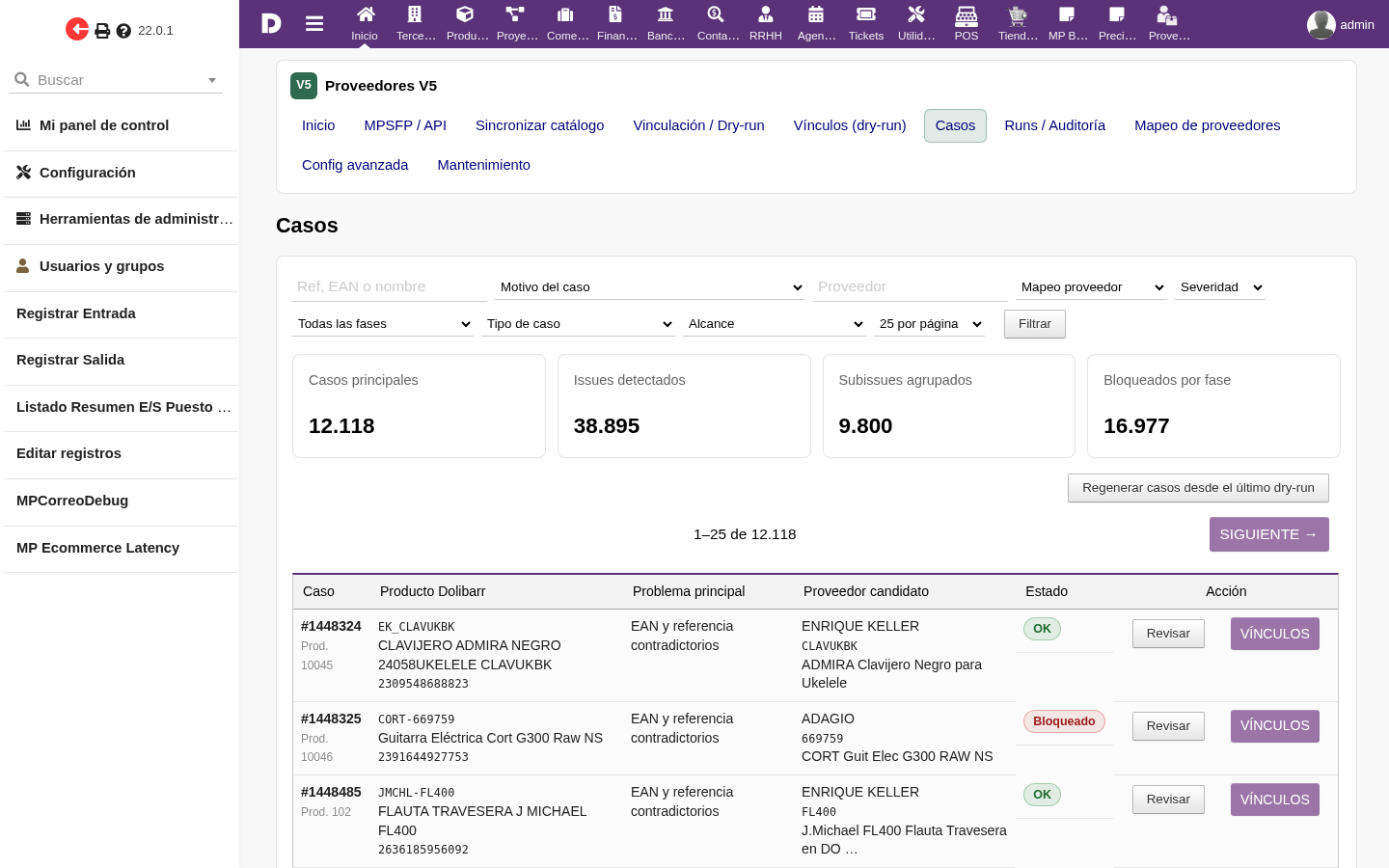 Lista Casos — MP Proveedores