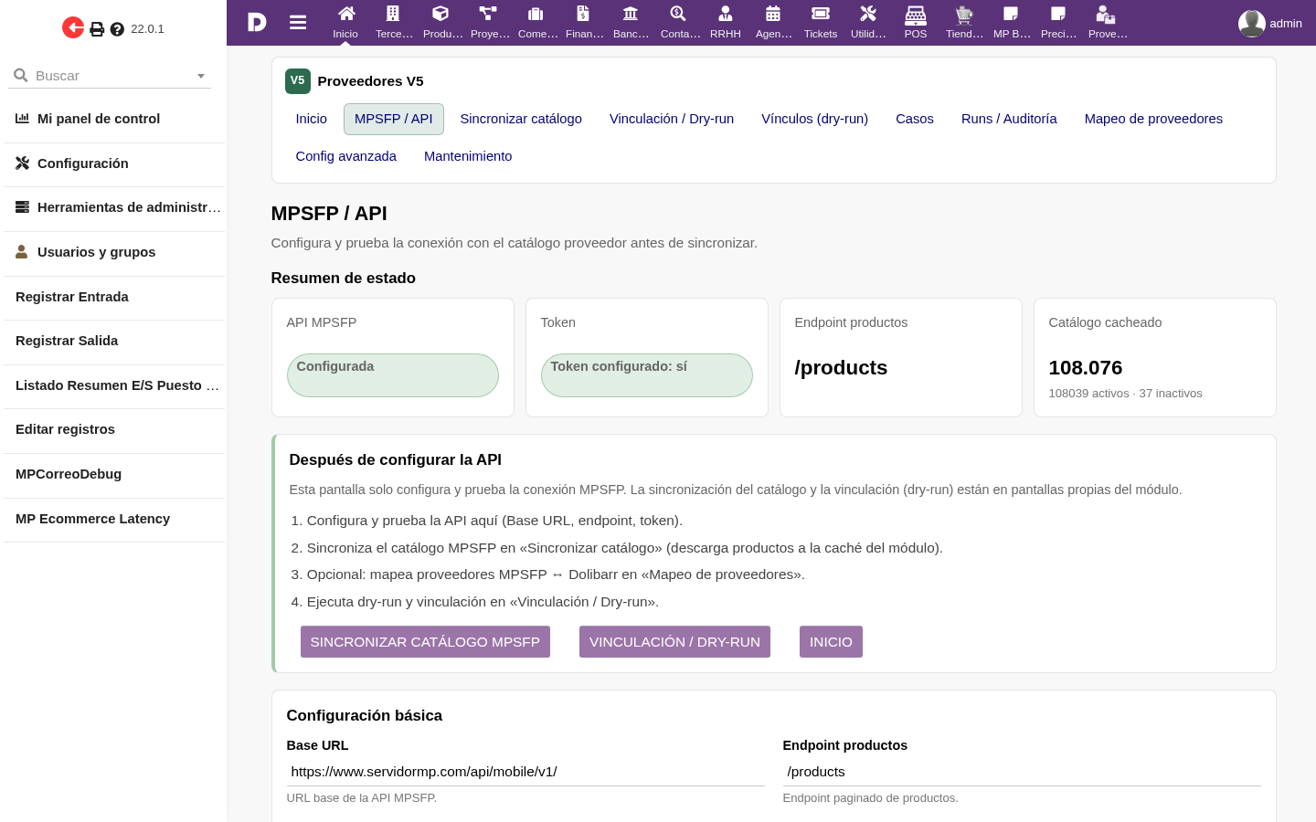 Api — MP Proveedores