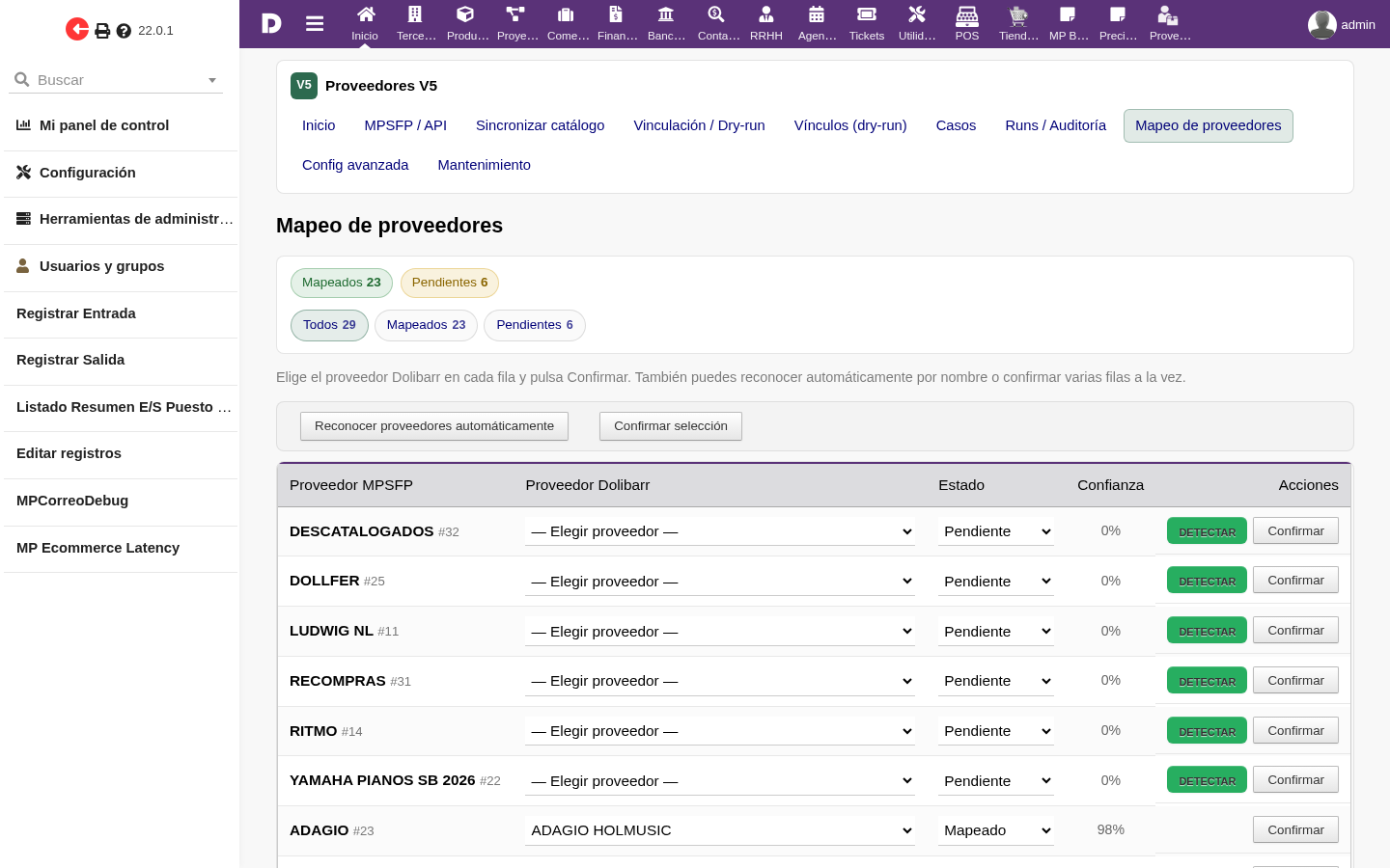 Mapeo Proveedores — MP Proveedores