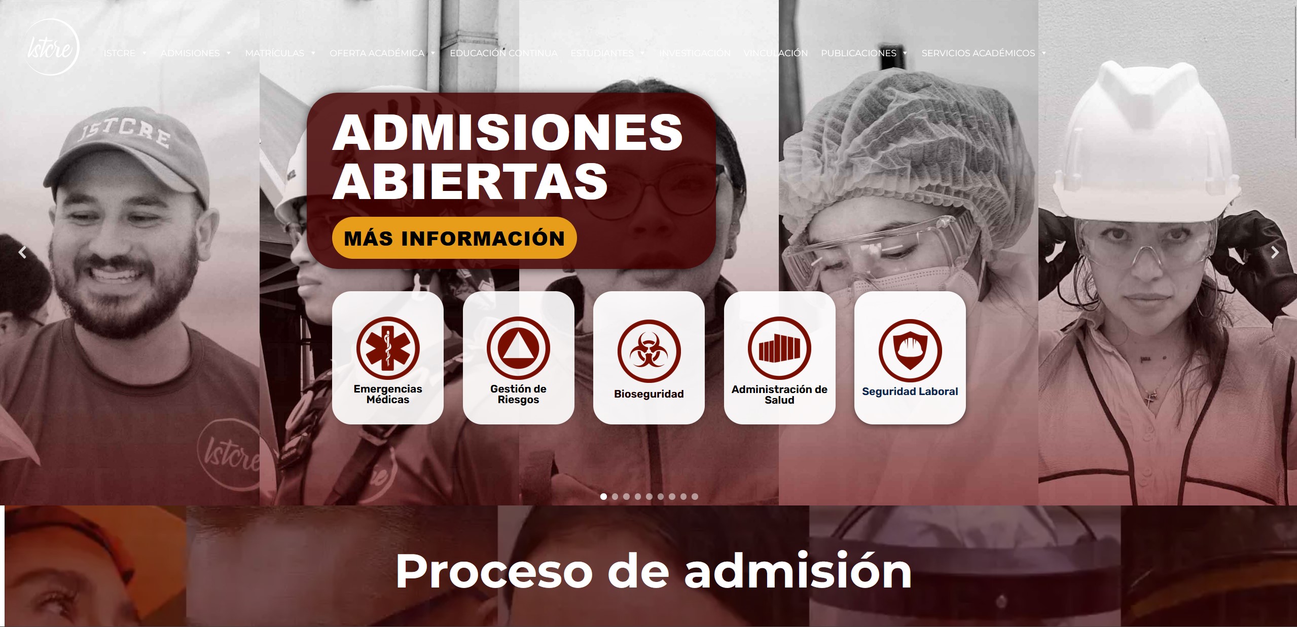 Sitio web Istcre